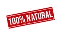 100% Natural Rubber Stamp. 100% Natural Grunge Stamp Seal Vector Illustration Royalty Free Stock Photo