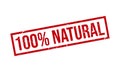 100% Natural Rubber Stamp. 100% Natural Grunge Stamp Seal Vector Illustration Royalty Free Stock Photo