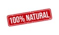 100% Natural Rubber Stamp. 100% Natural Grunge Stamp Seal Vector Illustration Royalty Free Stock Photo