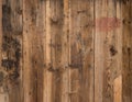 Natural rustic brown barn wood wall. Wall texture background pattern. Royalty Free Stock Photo