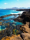 Natural salty bath pool close to the sea