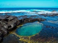 Natural salty bath pool close to the sea