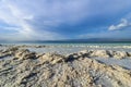 The natural salty rivers of Assal Lake in Djibouti