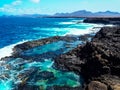 Natural salty swimming pools close to the sea