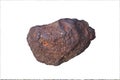 Natural sample of iron ore isolated on white background Royalty Free Stock Photo