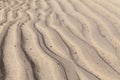 Natural sand pattern created by a flow of tide and ripples Royalty Free Stock Photo