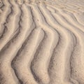 Natural sand pattern created by a flow of tide and ripples Royalty Free Stock Photo