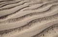 Natural sand pattern created by a flow of tide and ripples Royalty Free Stock Photo