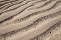 Natural sand pattern created by a flow of tide and ripples Royalty Free Stock Photo