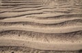 Natural sand pattern created by a flow of tide and ripples Royalty Free Stock Photo