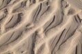 Natural sand pattern created by a flow of tide and ripples Royalty Free Stock Photo