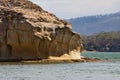 Natural sandstone cliff formation Royalty Free Stock Photo