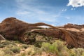 Natural sandstone Landscape Arch in Arches National Park, Utah, Royalty Free Stock Photo