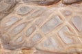 Natural sandstone patterns smooth shapes Royalty Free Stock Photo