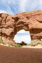 Natural sandstone Pine Tree Arch in Arches National Park, Utah, Royalty Free Stock Photo