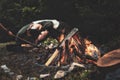 Natural sauna for spiritual ceremonys. Royalty Free Stock Photo