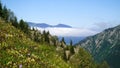 Natural scenery of beautiful mountains near Blacksea Coast, Rize, Turkey. Royalty Free Stock Photo