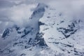 Natural Scenery Outdoors of Mount Swiss Alps in Switzerland, Beautiful Nature Landscape Mountain Range and Glacier of Europe Royalty Free Stock Photo