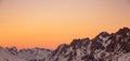 Natural scenery, snow on the high mountains