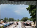 Natural scenes Indian railway station Royalty Free Stock Photo