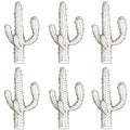 Natural seamless pattern with hand drawn cactus.