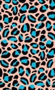 Natural seamless pattern with leopard, jaguar or cheetah coat of fur texture. Bright colored animal backdrop with spots Royalty Free Stock Photo