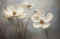 background pastel floral neutral natural flower beige concept vintage minimal nature. Generative AI. Royalty Free Stock Photo