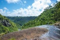 Natural sight of the island of Mauritius - several levels of falls.