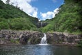 Natural sight of the island of Mauritius - several levels of falls.