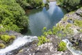 Natural sight of the island of Mauritius - several levels of falls