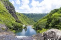 Natural sight of the island of Mauritius - several levels of falls