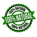 100% natural sign or stamp Royalty Free Stock Photo