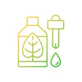 Natural skincare gradient linear vector icon