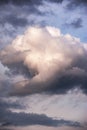 Natural sky composition. Dark ominous colorful storm rain clouds. Dramatic sky. Overcast stormy cloudscape. Thunderstorm Royalty Free Stock Photo