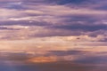 Natural sky composition. Sunset, sunrise dramatic sky abstract background. Beautiful cloudscape, view on a fluffy