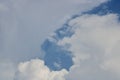 natural sky of soft blue and white cloud. background quiet sky. Royalty Free Stock Photo