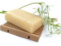 Natural soap with flowers of a poultry cage Royalty Free Stock Photo