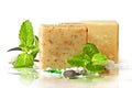 Natural soap and mint