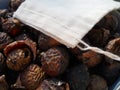 Natural Soap Nuts with Bag Royalty Free Stock Photo
