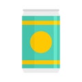 Natural soda tin can icon flat isolated vector Royalty Free Stock Photo