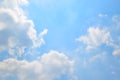Natural soft clouds pattern on blue sky background