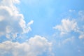 Natural soft clouds pattern on blue sky background Royalty Free Stock Photo