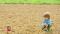 Natural soil. new technology in farming. small kid planting a flower. ecology life. eco farm. human and nature. earth Royalty Free Stock Photo