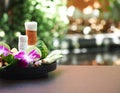 Natural Spa Ingredients for alternative medicine and relaxation Thai Spa theme with si Royalty Free Stock Photo