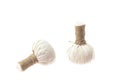 Natural Spa Ingredients . The herbal compress ball and ingredients for spa treatment. Royalty Free Stock Photo