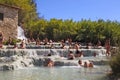 Natural spa with waterfalls in Saturnia, Tuscany, Italy.