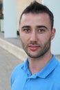 Natural Spanish Young Man Portrait Royalty Free Stock Photo