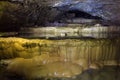 Natural speleothem, cascades of lakes and waterfalls in Nizhneshakuranskaya cave