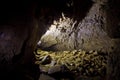 Natural speleothem, cascades of lakes and waterfalls in Nizhneshakuranskaya cave