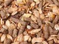 Natural sportive horse muesli background. macro